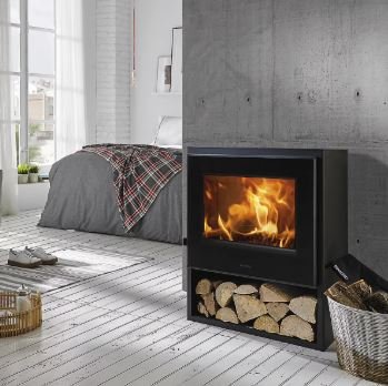 Poêle à bois en acier Panadero Bornéo 5,8 kW 78m²