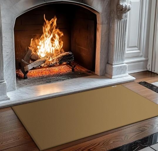 FIREWESS Tapis de cheminée ignifugé, Tapis de Protection des poêles, Anti feu cheminée